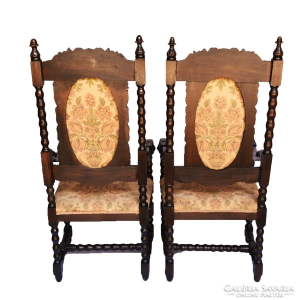 A pair of Neo-Renaissance armchairs