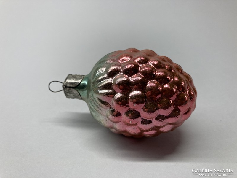 Old Christmas tree decoration glass strawberry