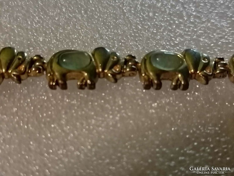 Gold-plated lucky stone bracelet