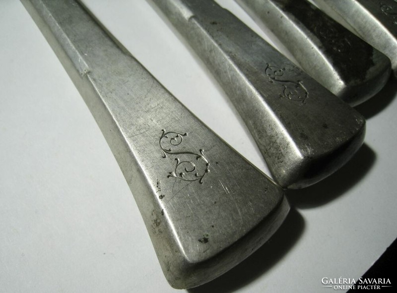 Anik silver cutlery with monogram marking
