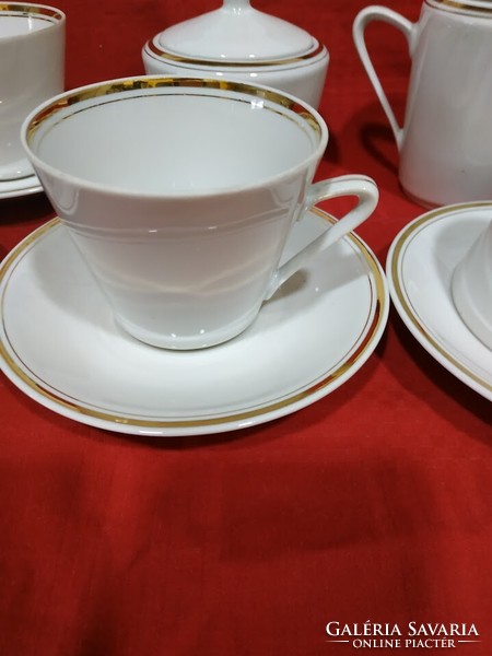 White lowland porcelain long coffee or tea set