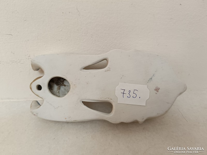 Antik szenteltvíz tartó 20. sz. biszkvit porcelán keresztény őrangyal angyal szenteltvíztartó 735