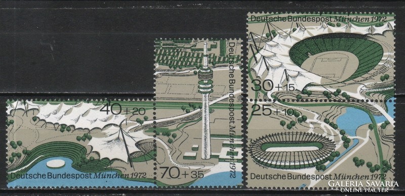 Postatiszta Bundes 1762    Mi 723-726      6,50 Euró két értékéen halvány újlenyomat