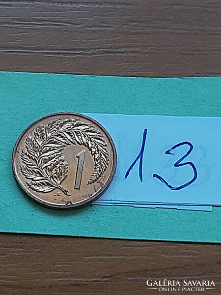 New Zealand new zealand 1 cent 1979 bronze, ii. Elizabeth, silver goblet fern 13