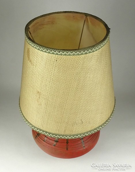 1Q764 industrial red ceramic table lamp 38 cm