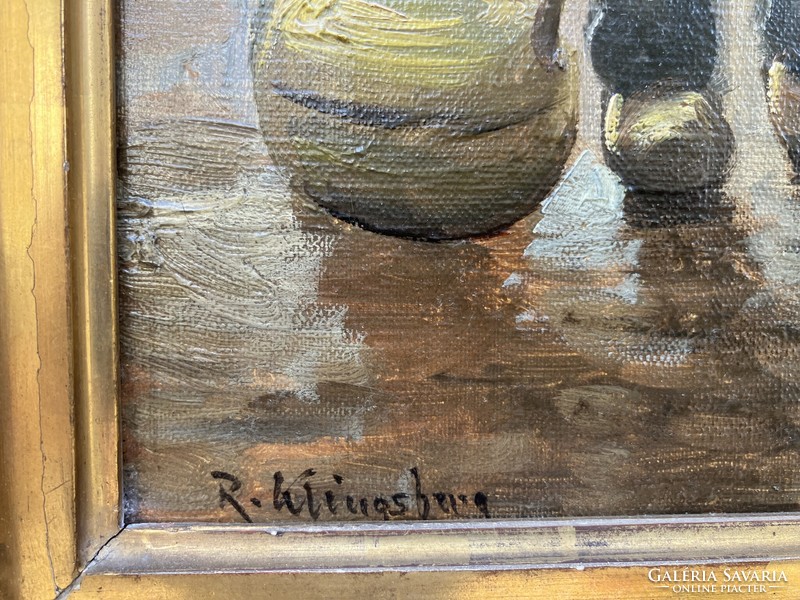 Pipázó öreg portréja Rudolf Klingsberg