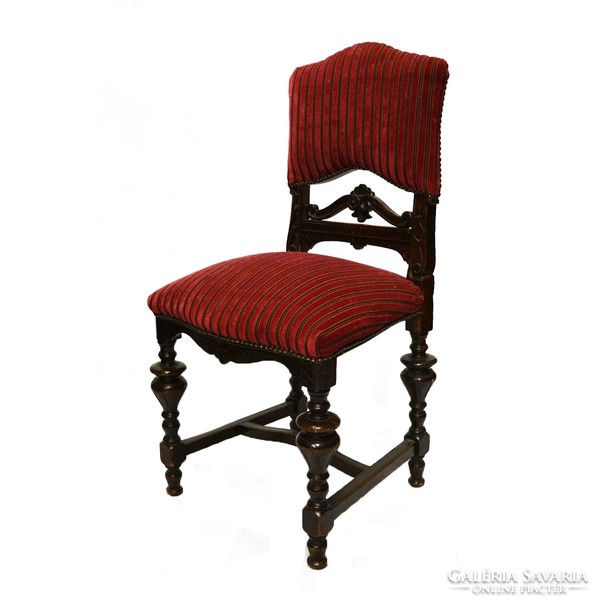Bordó plüss kárpitos barokk jellegű szék