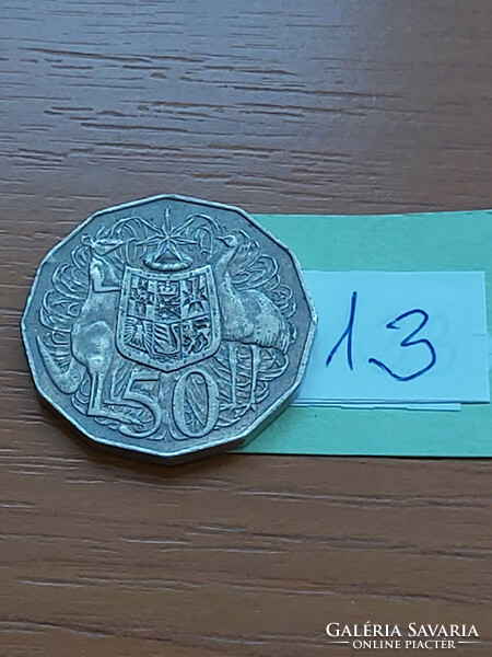 Australia 50 cents 1969 copper-nickel, coat of arms, ii. Queen Elizabeth, 13