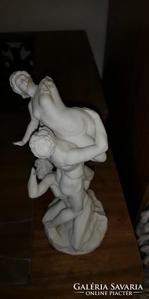 Antique Greek style porcelain statue, 30cm [damaged]