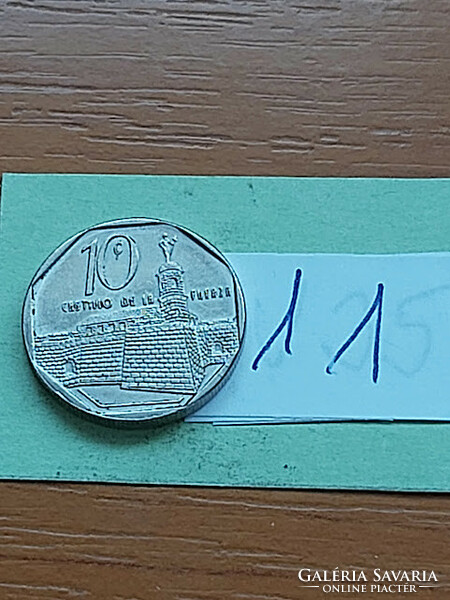 Cuba 10 centavos 2000 steel with nickel plating, castillo de la real fuerza 11