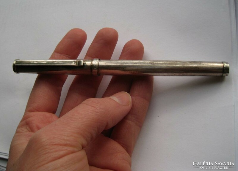 Régi 925-ös ezüst Nova toll, töltőtoll, aranyozott iridium heggyel