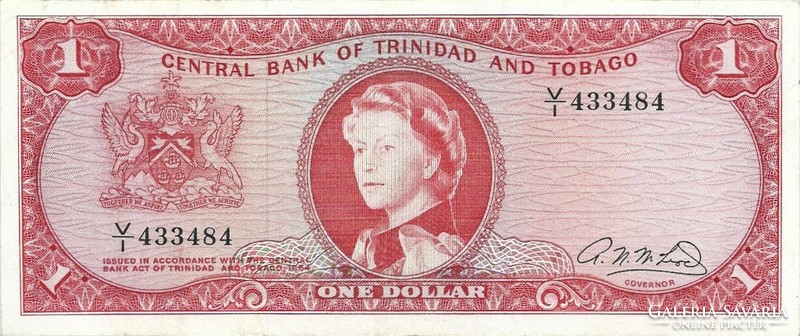 1 dollár 1964 Trinidad és Tobago 2. signo Ritka Gyönyörű