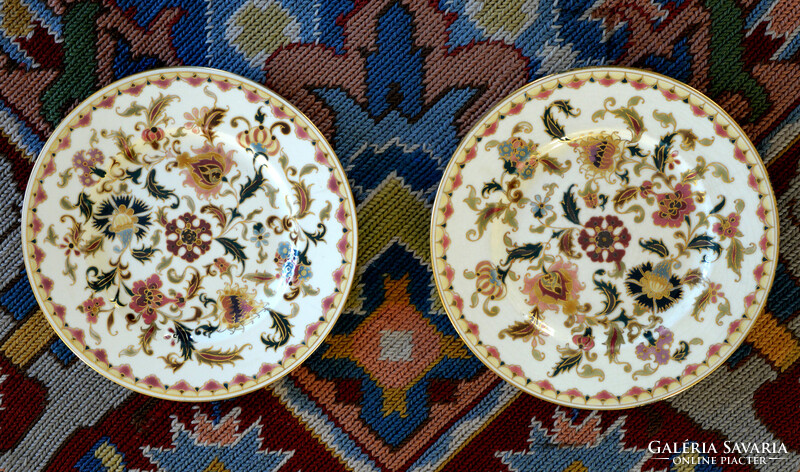 Pair of Zsolnay Persian decorated plates