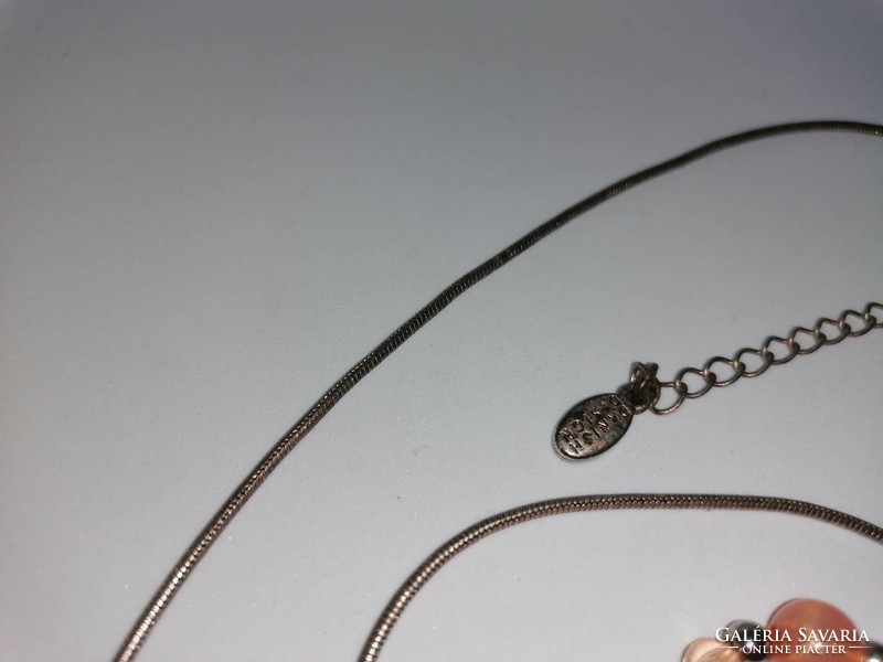 Piligrin marked necklace with 4 pendants (oxidized) + gift bracelet
