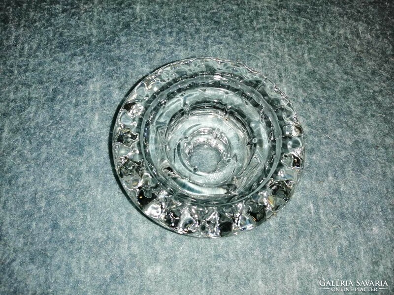 Glass candle holder dia. 9.5 cm (a12)