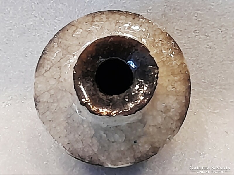 Ilona P. Benkő miniature raku ceramic vase