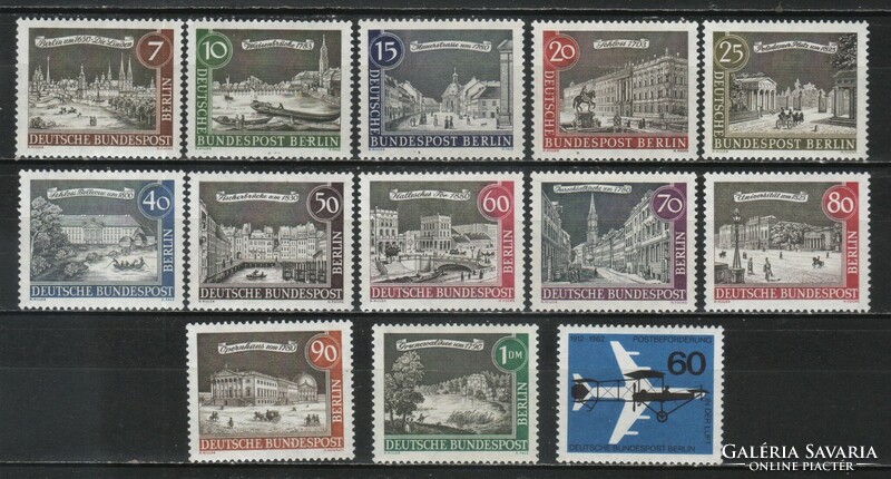 Postatiszta Berlin 1072 Mi 218-230   1962 teljes év     7,20 Euró