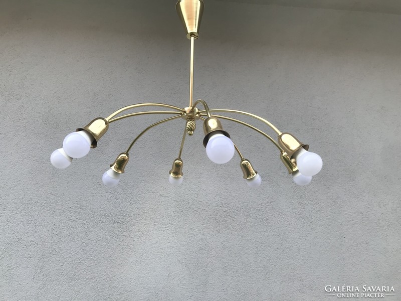 Simple copper chandelier