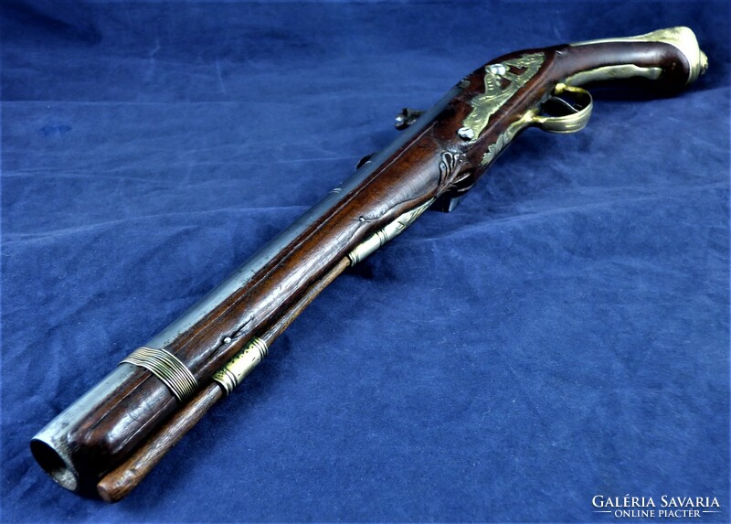 Stunning front-loading, flintlock pistol, Turkish, ca. 1750!