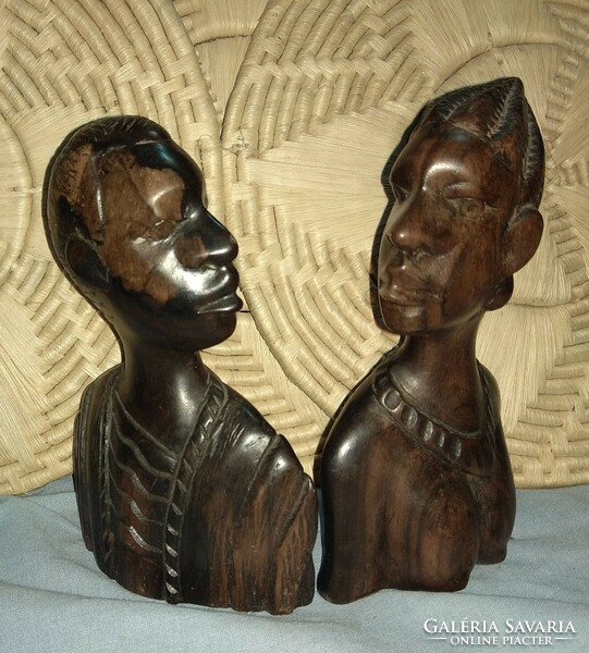 Pair of African wooden sculptures