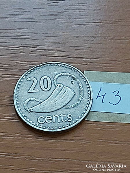 Fiji Fiji Islands 20 Cents 1976 Copper-Nickel, ii. Queen Elizabeth 43.