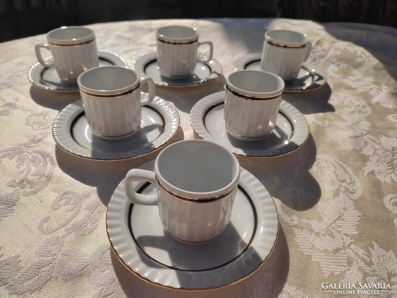 6 Personal quality porcelain coffee set