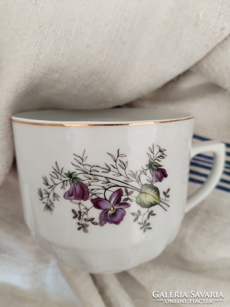 Violet porcelain cup - Czechoslovakia