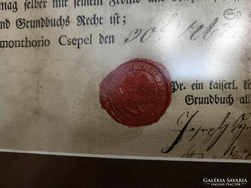 Ráckeve deed, rackeve 1791 or 1795, perhaps a deed or promissory note, beautiful wax-sealed paper