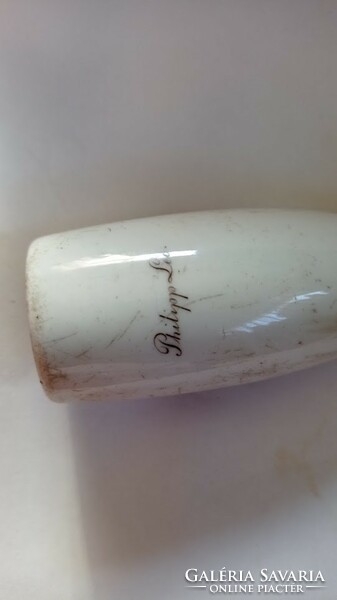 Old jean de luxembourg crested porcelain pipe head with philipp leo inscription