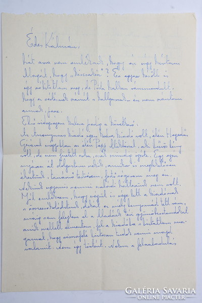 KÉZIRAT - Szántó Piroska levele sajátkezű rajzával érdekes tartalmú, szép kézirat !
