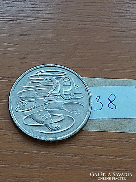 Australia 20 cents 2014 platypus, copper-nickel, ii. Queen Elizabeth 38.