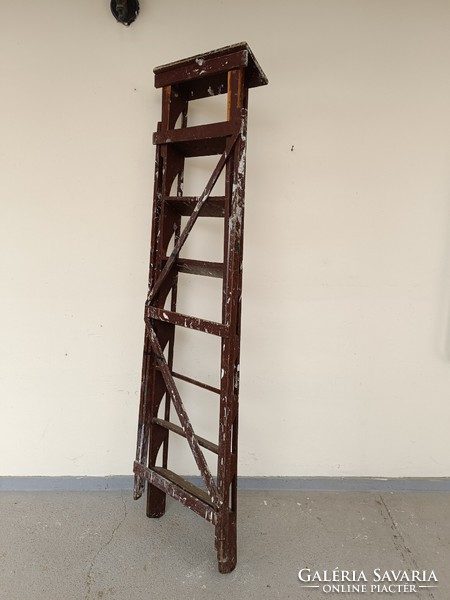 Antique two-pronged wooden ladder library room painting furniture can be opened 880 8548