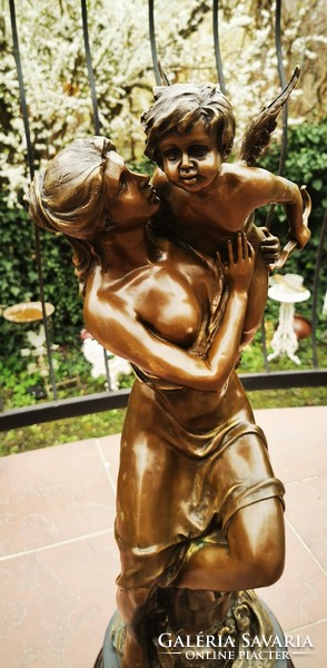 Venus and Cupid - an impressive bronze statue