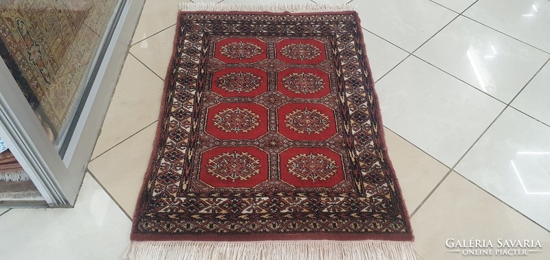 3322 Pakistani Turkmen handmade wool Persian carpet 76x107cm free courier