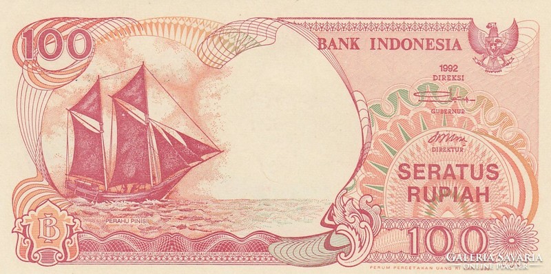 Indonézia 100 rúpia, 1992, bankjegy