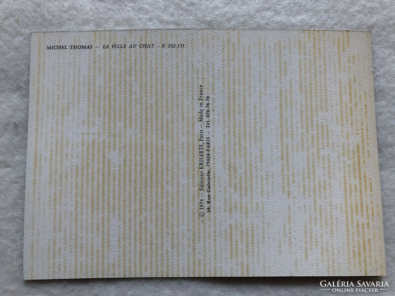 Régi Michel Thomas képeslap - Postatiszta                                     -9.