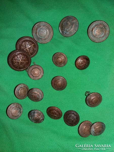 Old mn Hungarian People's Army military clothing buttons together according to pictures
