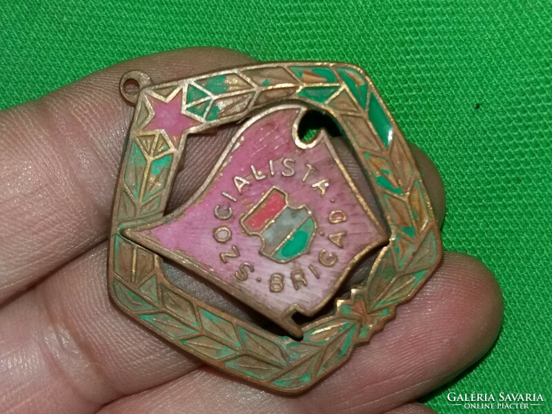 Antique cancer era - very rare socialist brigade medal / mini medal according to pictures