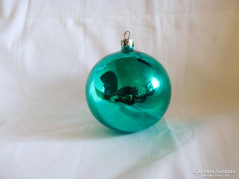 Old glass Christmas tree decoration - 1 transparent sphere with a bird!