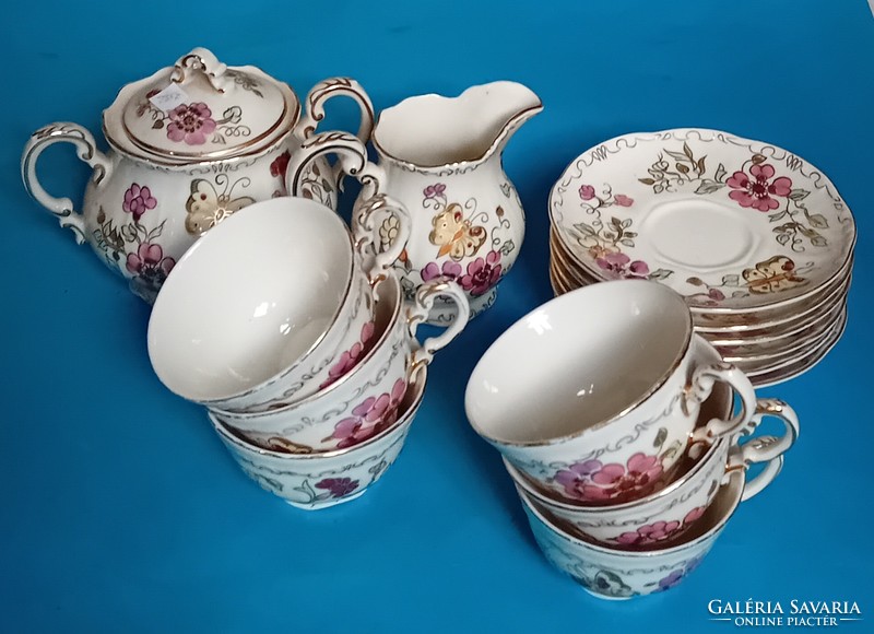 Zsolnay butterfly coffee set