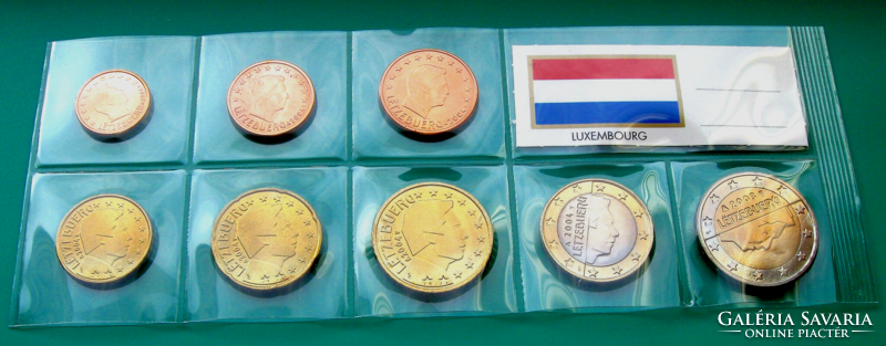 Luxembourg - full euro circulation series - 2004 and the €2 2003
