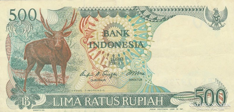 Indonézia 500 rúpia, 1988, bankjegy