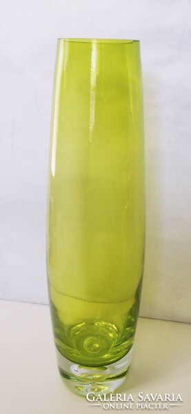 Uranium-containing neon-green artdeco vase murano, unique modern work of art rarity