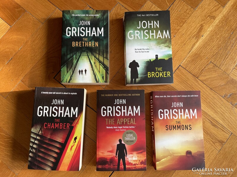 John grisham books in English 5 pcs