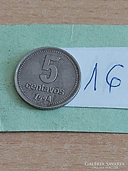 Argentina 5 centavos 1994 copper-nickel, 16