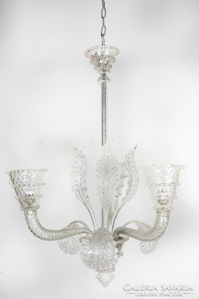 Art deco Murano glass chandelier