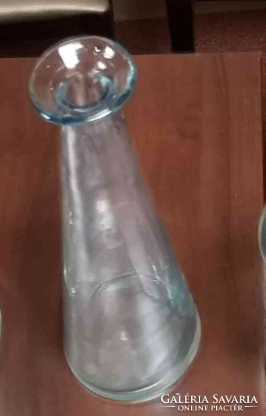 38 cm magas, vastag falu, kúp üveg váza