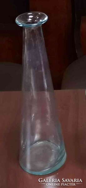 38 cm high, thick village, cone glass vase