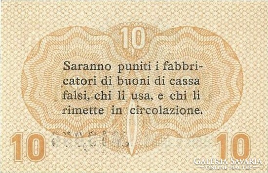 10 centesimi 1918 Olaszország Velence 1.