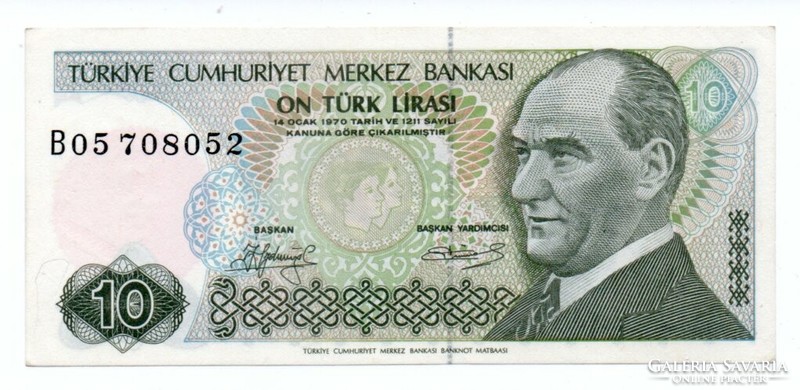 10   Líra  1970      Törökország